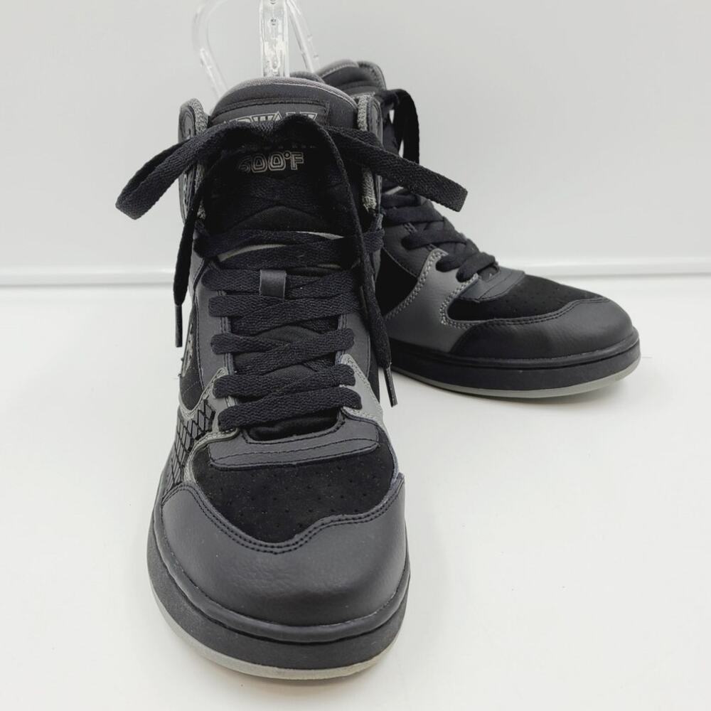 Airwalk Prototype 600 Degree F, Black & Gray High top Retro Skateboard, Size 9.5